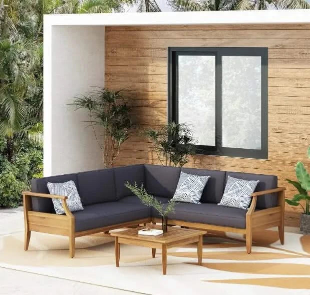 ASTON 4-PIECE SOFA SET, DARK GRAY Default -DTYStore