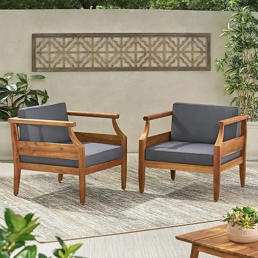 ASTON Outdoor 4 Seater Chat Set with Cushions_LOVESEAT & COFFEE TABLE &CLUB CHAIR Default -DTYStore