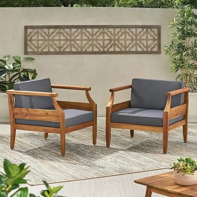 ASTON Outdoor 4 Seater Chat Set with Cushions_LOVESEAT & COFFEE TABLE &CLUB CHAIR Default -DTYStore
