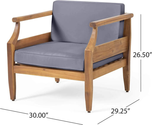 ASTON Outdoor 4 Seater Chat Set with Cushions_LOVESEAT & COFFEE TABLE &CLUB CHAIR Default -DTYStore