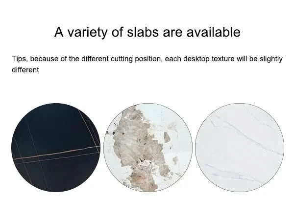 A 42-inch stainless steel leg round table with a marble top is suitable for use by four or six people Default -DTYStore