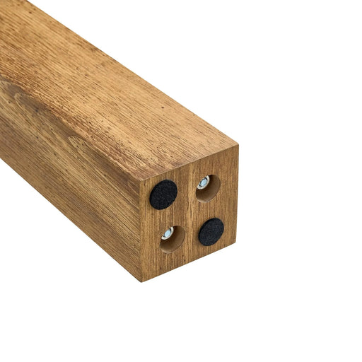 A 49.6 * 30 Inch Transparent Tempered Glass Dining Table With Rectangular Wood Color MDF Wood Grain Legs, Combining Simplicity And Quality.Can Easily Blend Into Various Decoration Styles. Default -DTYStore