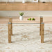A 49.6 * 30 Inch Transparent Tempered Glass Dining Table With Rectangular Wood Color MDF Wood Grain Legs, Combining Simplicity And Quality.Can Easily Blend Into Various Decoration Styles. Default -DTYStore