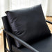 A Set of 1 Classic Black PU Leather and Metal Frame Sofa - Ergonomically Designed, A Perfect Blend of Modern and Industrial Styles, With Product Dimensions of 27*29.7*29.6 inches Default -DTYStore