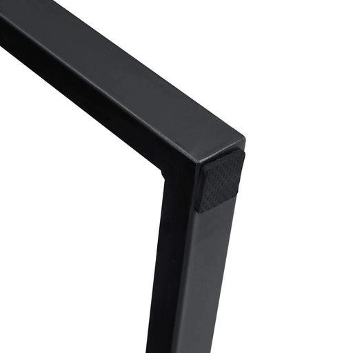 A Set of 1 Classic Black PU Leather and Metal Frame Sofa - Ergonomically Designed, A Perfect Blend of Modern and Industrial Styles, With Product Dimensions of 27*29.7*29.6 inches Default -DTYStore