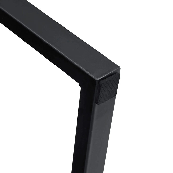 A Set of 1 Classic Black PU Leather and Metal Frame Sofa - Ergonomically Designed, A Perfect Blend of Modern and Industrial Styles, With Product Dimensions of 27*29.7*29.6 inches Default -DTYStore