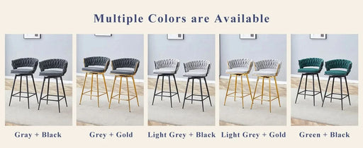 A set of 4 rotating bar stools, equipped with breathable linen cushions - beige seats with golden metal legs, suitable for the height of the kitchen island, dining table or bar counter Default -DTYStore