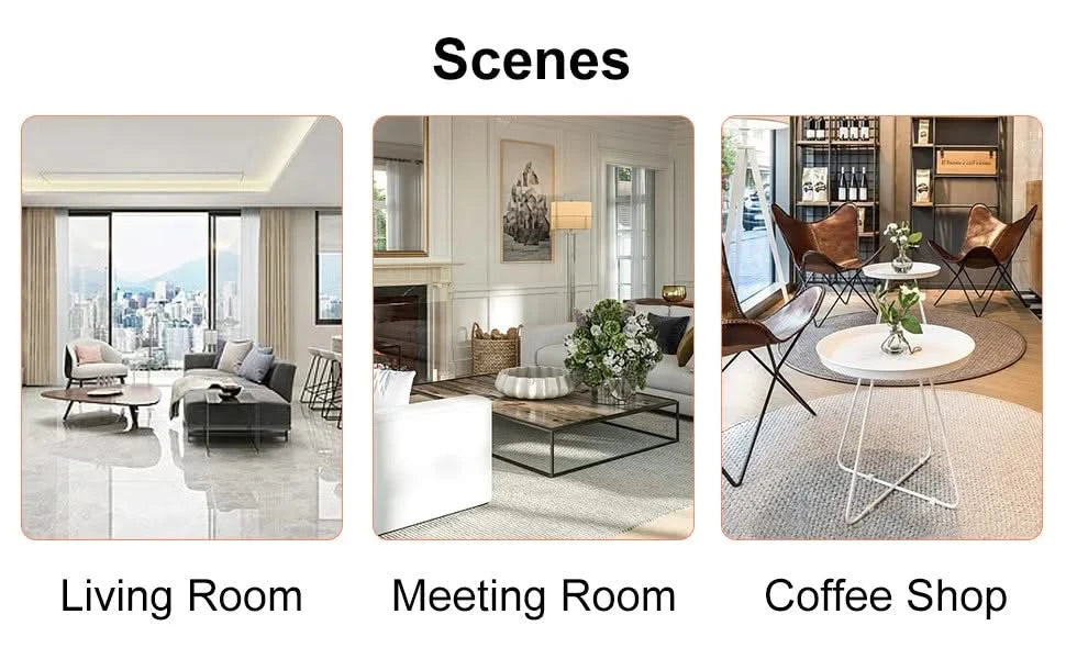 A white MDF material circular patterned coffee table, a 31.4-inch white center table, modern coffee table, suitable for small spaces and living rooms. Default -DTYStore