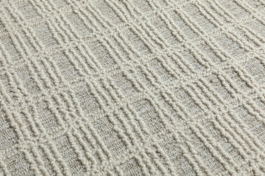 Abbey Latriss Ivory and Natural Wool Handwoven Area Rug Default -DTYStore