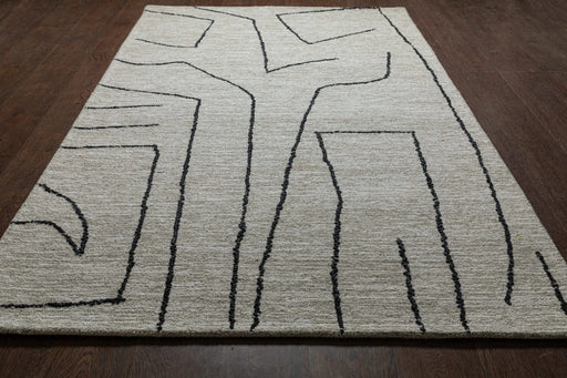 Abbey Valetta Natural, Brown, and Black Wool Handwoven Area Rug Default -DTYStore