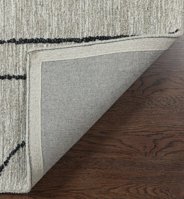 Abbey Valetta Natural, Brown, and Black Wool Handwoven Area Rug Default -DTYStore
