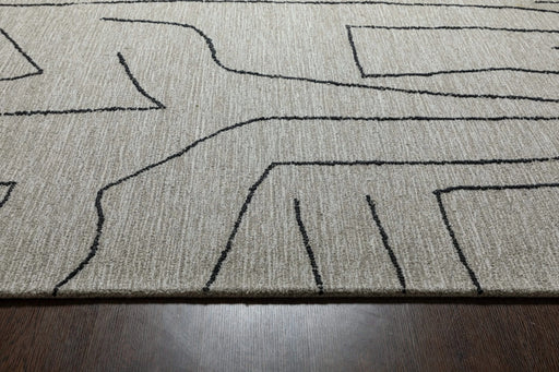 Abbey Valetta Natural, Brown, and Black Wool Handwoven Area Rug Default -DTYStore