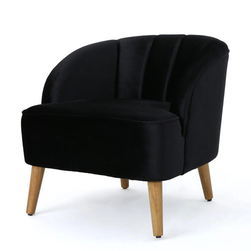 Accent Chair, Club Armchair, Modern Reading Chair, Black Altay Velvet Default -DTYStore