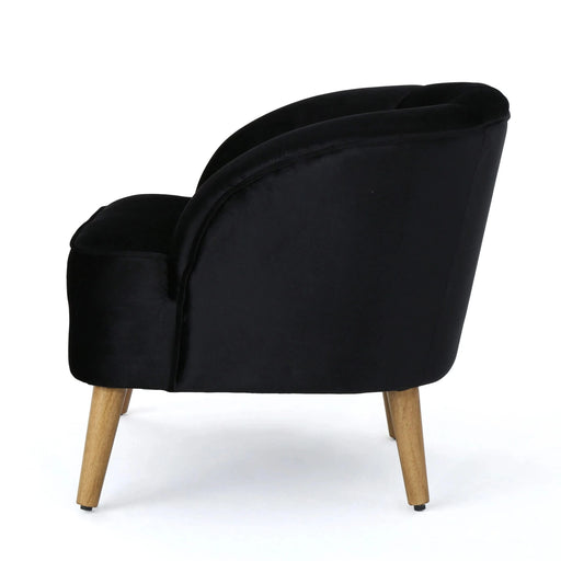 Accent Chair, Club Armchair, Modern Reading Chair, Black Altay Velvet Default -DTYStore