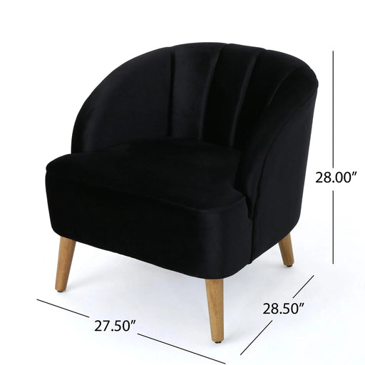Accent Chair, Club Armchair, Modern Reading Chair, Black Altay Velvet Default -DTYStore