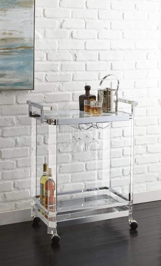 Aerin - Server Cart - Silver Default -DTYStore