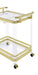 Aerin - Server Cart With Casters - Gold Default -DTYStore