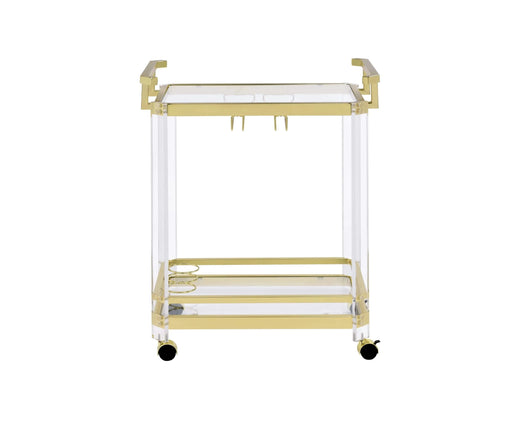 Aerin - Server Cart With Casters - Gold Default -DTYStore