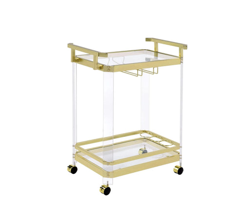 Aerin - Server Cart With Casters - Gold Default -DTYStore