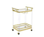 Aerin - Server Cart With Casters - Gold Default -DTYStore