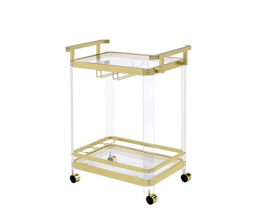 Aerin - Server Cart With Casters - Gold Default -DTYStore