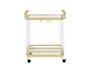 Aerin - Server Cart With Casters - Gold Default -DTYStore