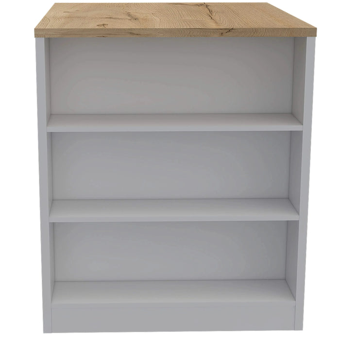 Alameda Kitchen Island, Three Drawers Concealed Default -DTYStore