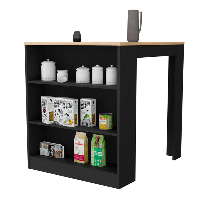 Alameda Kitchen Island, Three Drawers Concealed Default -DTYStore