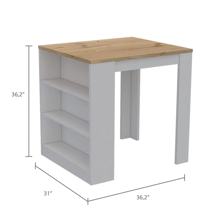 Alameda Kitchen Island, Three Drawers Concealed Default -DTYStore