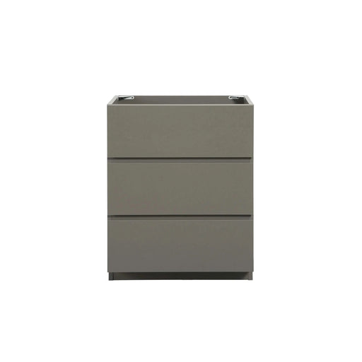 Alice-24F-102,Floor cabinet WITHOUT basin, Gray color, With three drawers, Pre-assembled Default -DTYStore