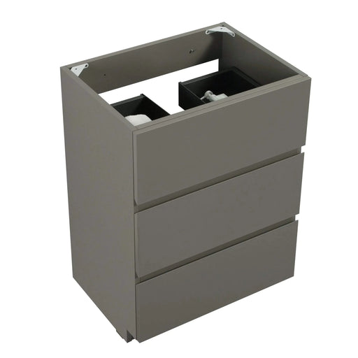 Alice-24F-102,Floor cabinet WITHOUT basin, Gray color, With three drawers, Pre-assembled Default -DTYStore
