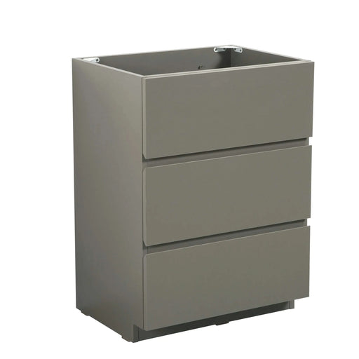 Alice-24F-102,Floor cabinet WITHOUT basin, Gray color, With three drawers, Pre-assembled Default -DTYStore