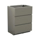 Alice-24F-102,Floor cabinet WITHOUT basin, Gray color, With three drawers, Pre-assembled Default -DTYStore