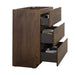 Alice-24F-105,Floor cabinet WITHOUT basin, Walnut color, With three drawers, Pre-assembled Default -DTYStore