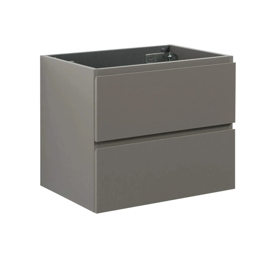 Alice-24W-102,Wall mount cabinet WITHOUT basin, Gray color, with two drawers, Pre-assembled Default -DTYStore