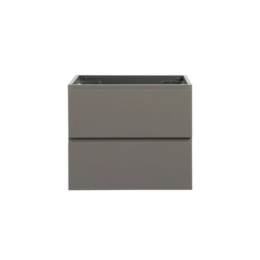 Alice-24W-102,Wall mount cabinet WITHOUT basin, Gray color, with two drawers, Pre-assembled Default -DTYStore