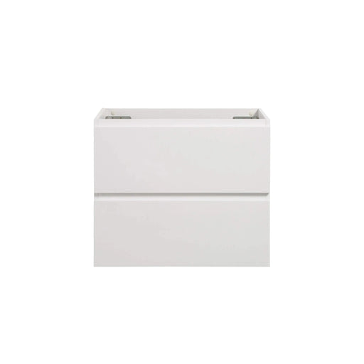 Alice-24W-201,Wall mount bathroom vanity WITHOUT basin, white color, with two drawer, Pre-assembled Default -DTYStore