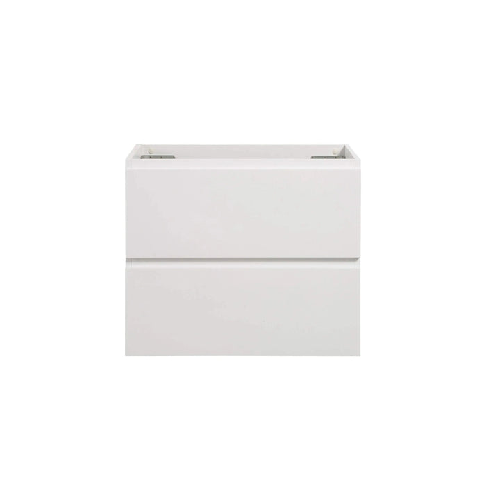 Alice-24W-201,Wall mount bathroom vanity WITHOUT basin, white color, with two drawer, Pre-assembled Default -DTYStore