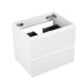 Alice-24W-201,Wall mount bathroom vanity WITHOUT basin, white color, with two drawer, Pre-assembled Default -DTYStore