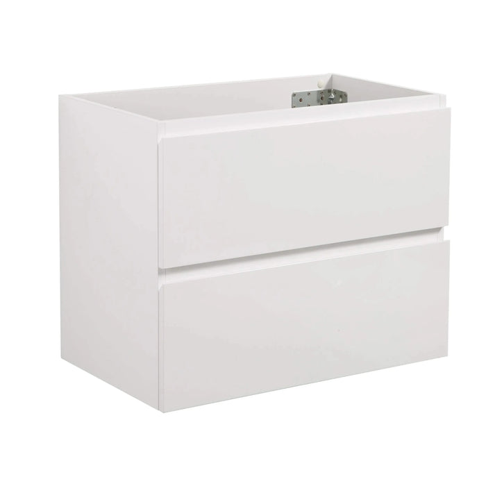 Alice-24W-201,Wall mount bathroom vanity WITHOUT basin, white color, with two drawer, Pre-assembled Default -DTYStore