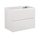 Alice-24W-201,Wall mount bathroom vanity WITHOUT basin, white color, with two drawer, Pre-assembled Default -DTYStore