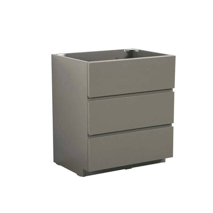 Alice-30F-102,Floor cabinet WITHOUT basin, Gray color, With three drawers, Pre-assembled Default -DTYStore