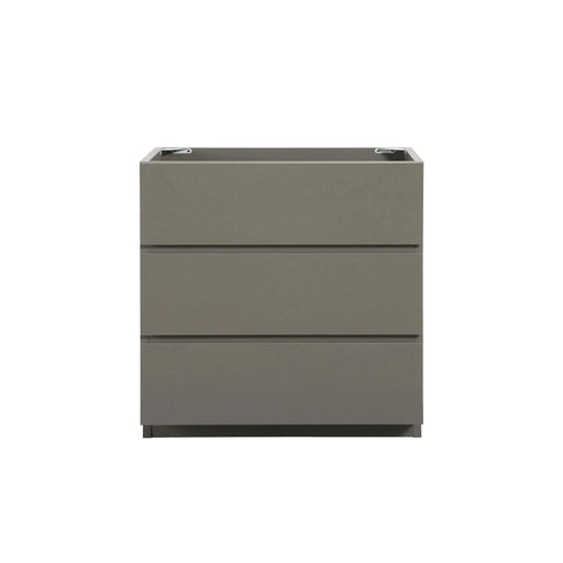 Alice-30F-102,Floor cabinet WITHOUT basin, Gray color, With three drawers, Pre-assembled Default -DTYStore