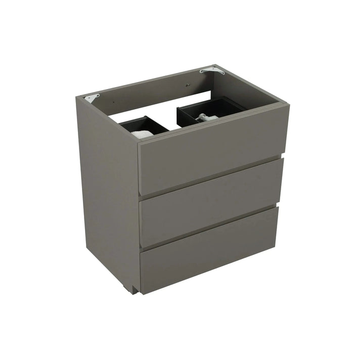 Alice-30F-102,Floor cabinet WITHOUT basin, Gray color, With three drawers, Pre-assembled Default -DTYStore