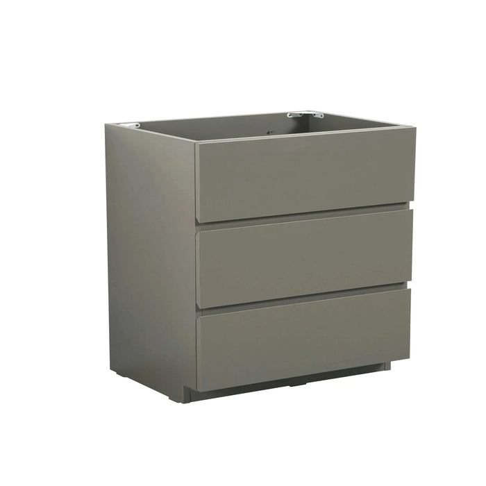 Alice-36F-102,Floor cabinet WITHOUT basin, Gray color, With three drawers, Pre-assembled Default -DTYStore