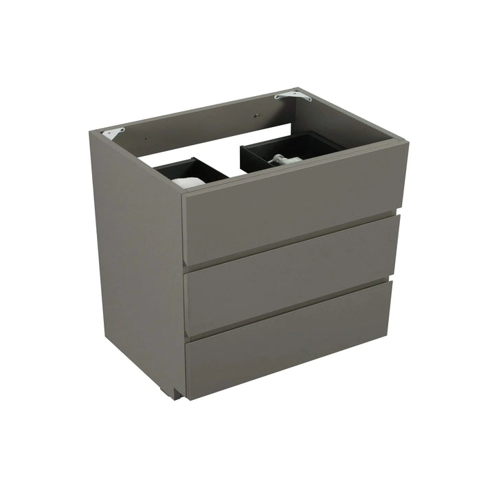 Alice-36F-102,Floor cabinet WITHOUT basin, Gray color, With three drawers, Pre-assembled Default -DTYStore