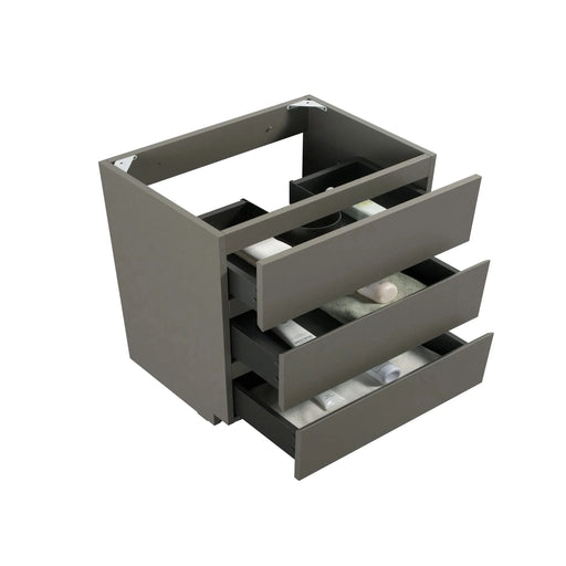 Alice-36F-102,Floor cabinet WITHOUT basin, Gray color, With three drawers, Pre-assembled Default -DTYStore