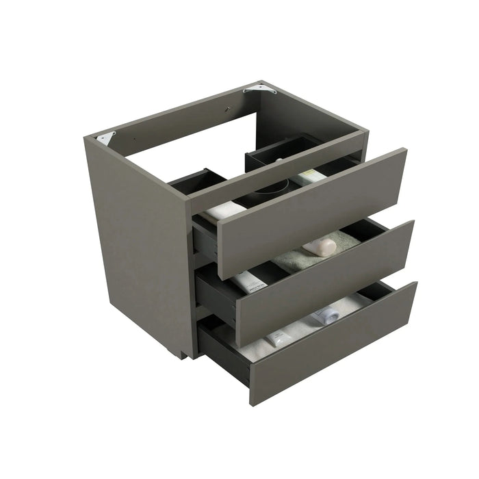 Alice-36F-102,Floor cabinet WITHOUT basin, Gray color, With three drawers, Pre-assembled Default -DTYStore
