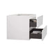 Alice-36W-201,Wall mount cabinet WITHOUT basin, White color, With two drawers, Pre-assembled Default -DTYStore
