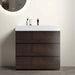 Alice 36' Walnut Bathroom Vanity with Large Storage and One-Piece White Sink Basin, Rosewood Finish Default -DTYStore